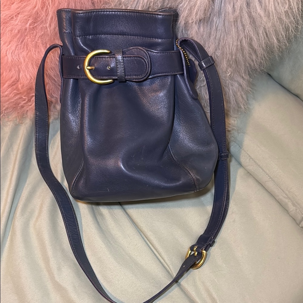 Coach Navy SoHo Belted Buckle bag 4156